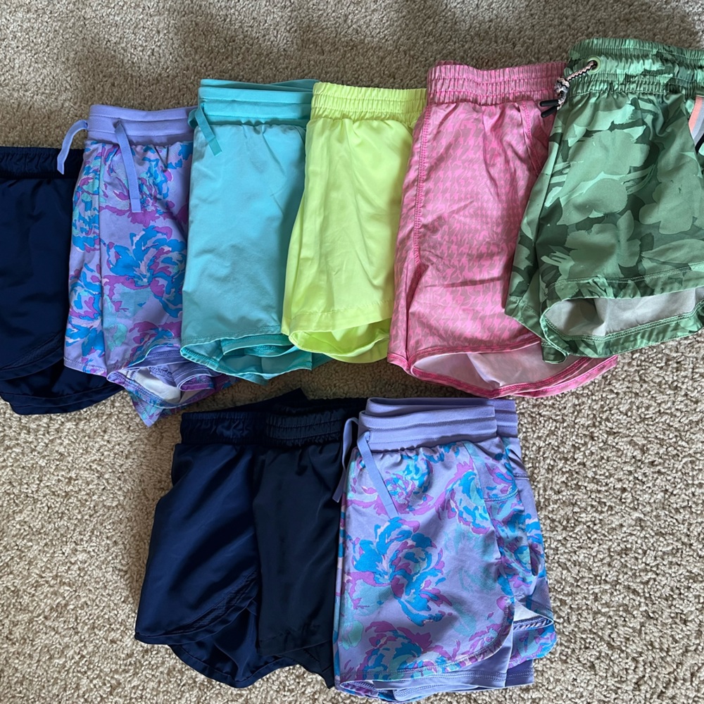 Nine Pairs of Girls Athletic Shorts!